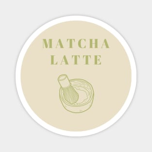 Matcha Latte Graphic Magnet